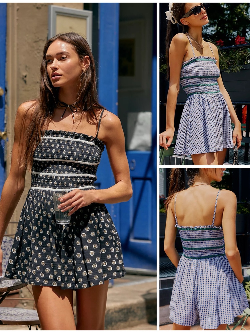 𝓯𝓹 Free People ~ Bali Checked Out Printed Romper